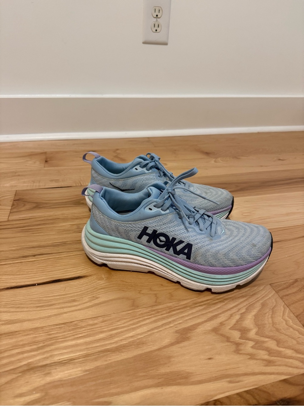 HOKA  Blue Cushioned Running Shoes